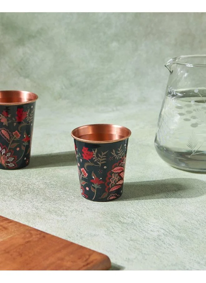 Chumbak Vintage Rose Copper Tumbler, Small, 250ml