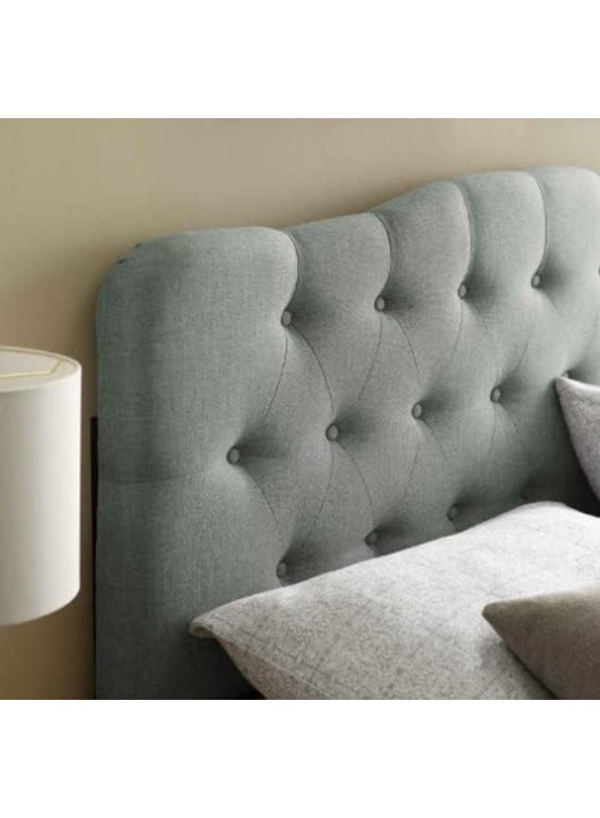 R2R FURNITURE Arched Tufted Upholstered Bed With Mattress By R2R - Queen Size (160Cm X 200Cm) - Image 3