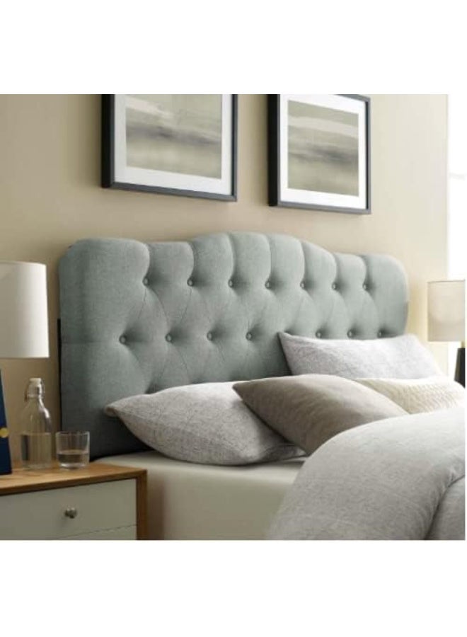 R2R FURNITURE Arched Tufted Upholstered Bed With Mattress By R2R - Queen Size (160Cm X 200Cm) - Image 1