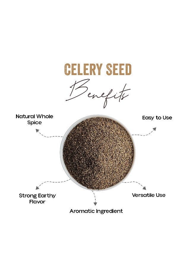 OGOC Celery Seeds Apium Graveolens Ajmod Ajmoda Aromatic Spice Seeds Traditional Culinary Seeds Pantry Essential for Pickling Seasoning Soups Curries Cooking - Image 2