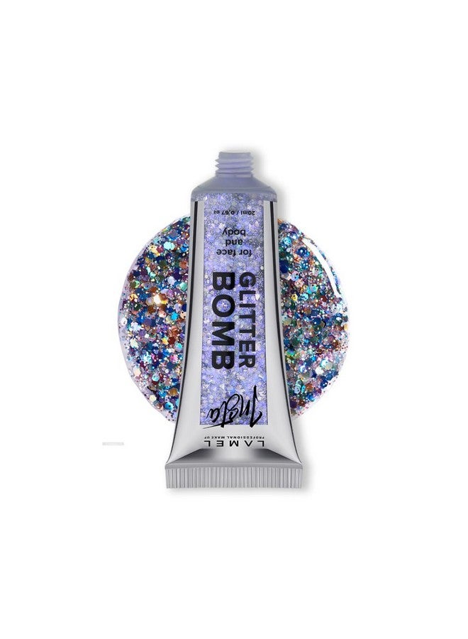 LAMEL 401 Insta Body Glitter Bomb Blue Silver Radiant & Glowing Skin Easy To Use & Longlasting Biodegradable Formula Body Highlighter For Women 20Ml - Image 1