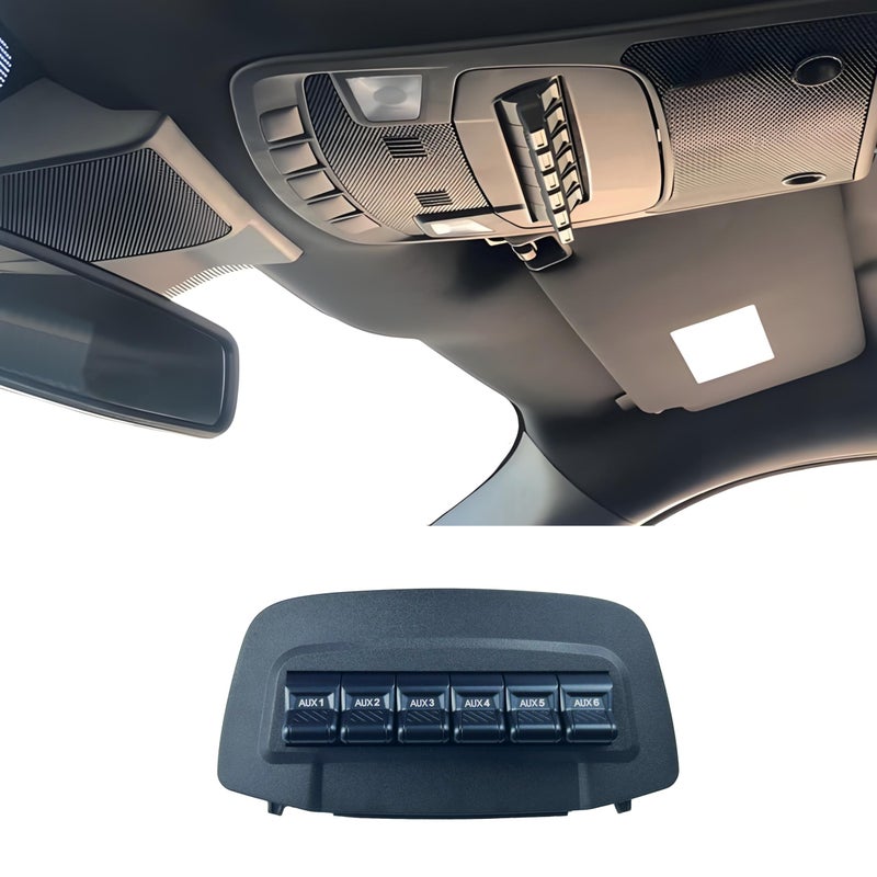 xcarpad OEM Style Auxiliary Upfitter Switch Bank Kit PlugPlay Aux Switch Panel Dash 6 Buttons 6x30A for Ford Super Duty F150 F250 F350 F450 F550F150 20152021 - Image 2