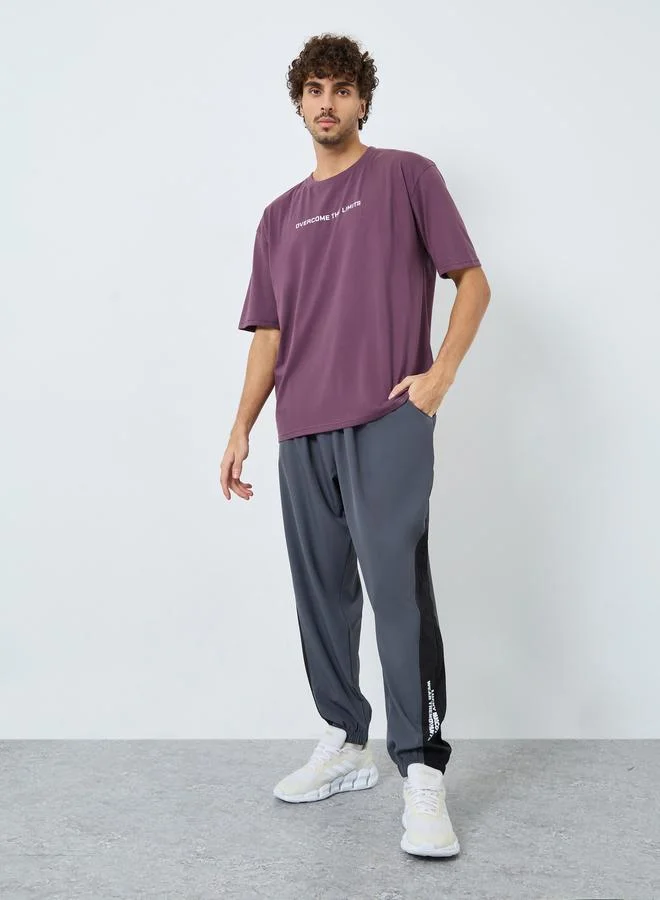 Styli Active Cotton Rich Oversized Athleisure T-Shirt