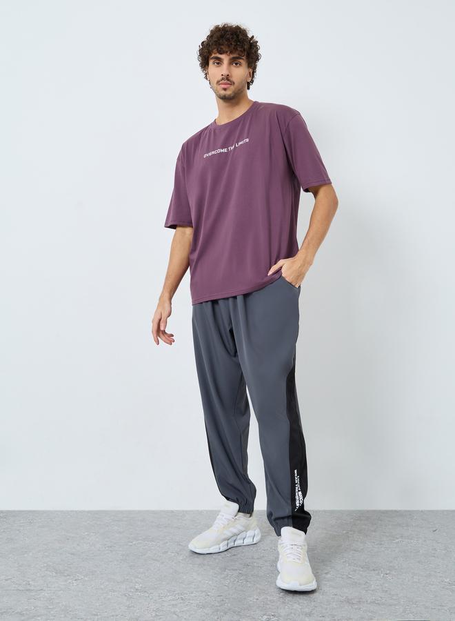 Styli Active Cotton Rich Oversized Athleisure T-Shirt - Image 2
