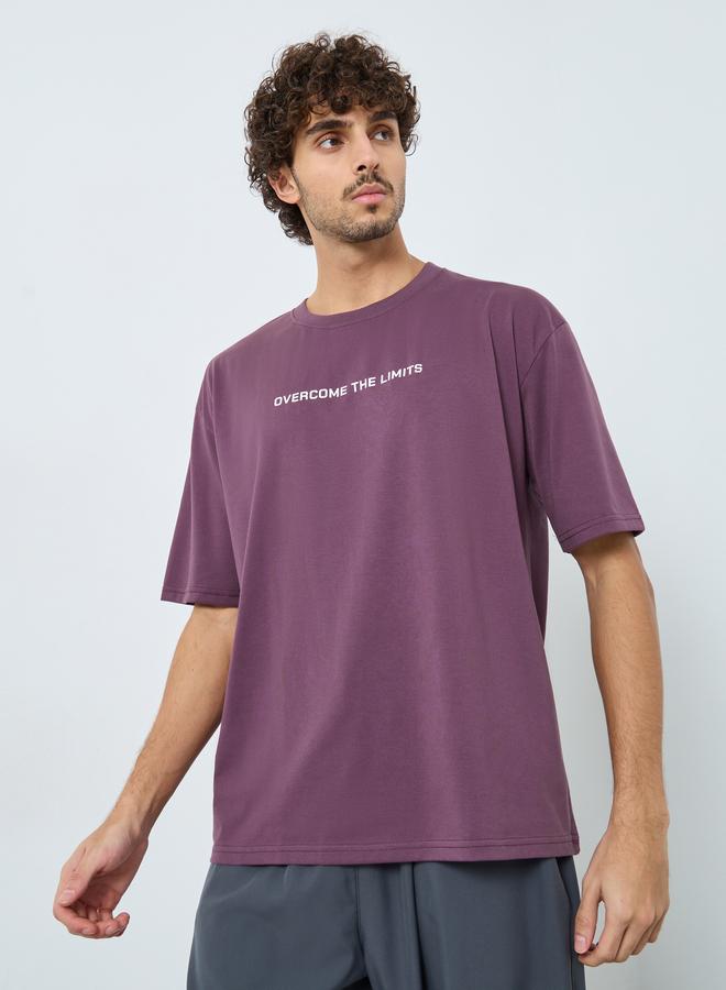 Styli Active Cotton Rich Oversized Athleisure T-Shirt - Image 3