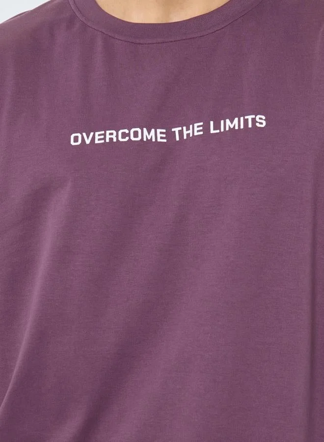 ستايلي اكتيف تيشيرت واسع من قطن غني بأسلوب رياضي