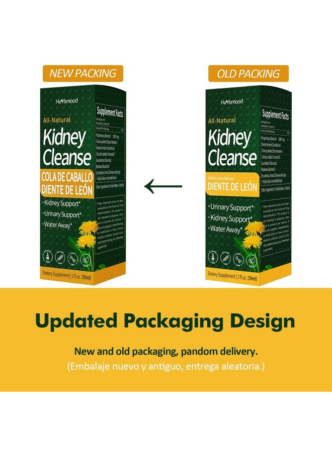 Generic Herbmood Kidney Cleanse Drops, Gotas de Chanca Piedra para Los riñones con Cola de Caballo y Diente de Leon for Water Away & Edema Relief. Nature Herbal Extract Liquid for Kidney Cleanse Detox &. 2oz  - Image 2