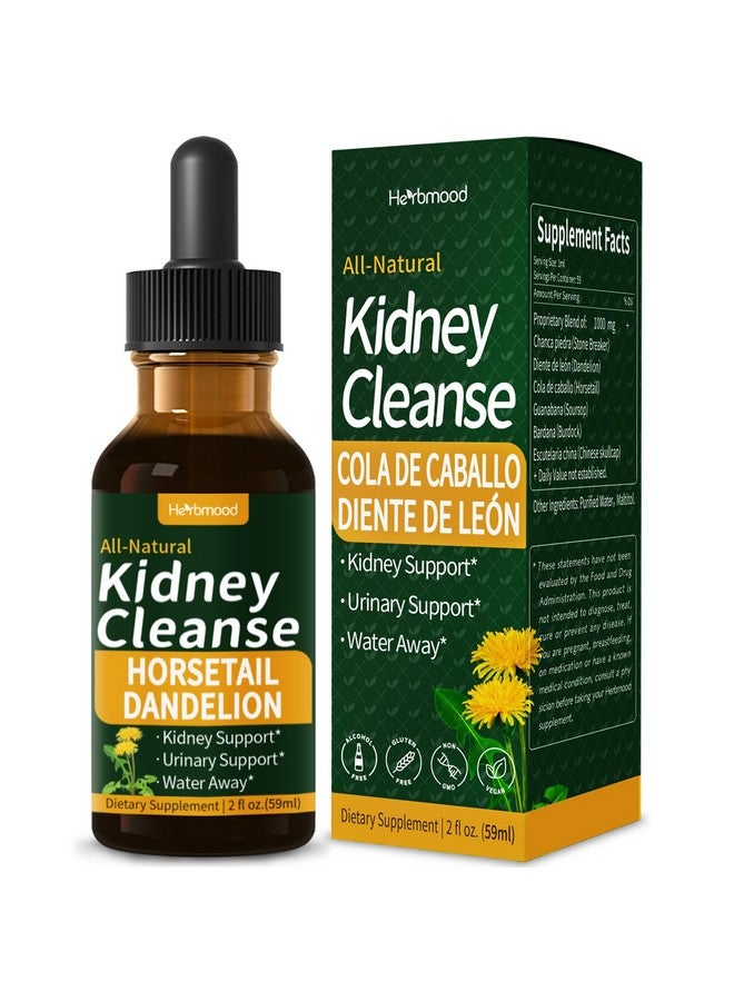 Generic Herbmood Kidney Cleanse Drops, Gotas de Chanca Piedra para Los riñones con Cola de Caballo y Diente de Leon for Water Away & Edema Relief. Nature Herbal Extract Liquid for Kidney Cleanse Detox &. 2oz  - Image 1