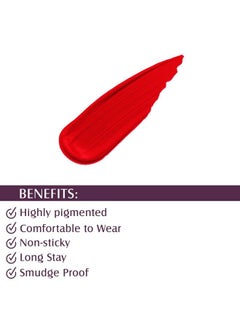 Glam 21 Glam21 Sheer Lips Lipstick ; Extra Pigmented & Nonsticky ; Long Staying ; Smudge & Transfer Proof; 8 Gm ; Real Red02  - Image 4