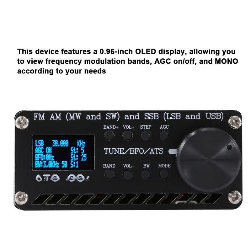 ATS-20+ SI4732 Full Waveband Radios Receiver Frequency Modulation AM (MW & SW) SSB (LSB & USB) Covering Commercial Amateur Radiobands - Image 5