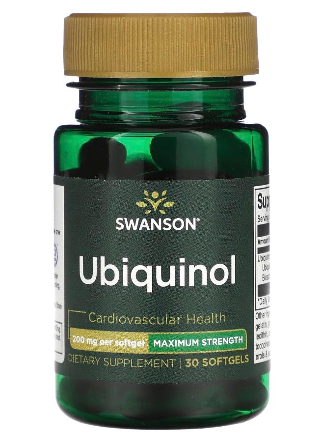 SWANSON Ubiquinol Maximum Strength 200 mg 30 Softgels