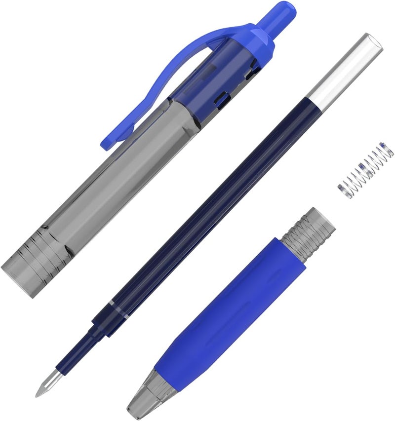 آي آي أقلام جيل EYEYE G-103 القابلة للسحب 0.7 مم، عبوة من 10 أقلام حبر جاف متوسطة الرأس 0.7 مم حبر أزرق سريع الجفاف، قلم رأس دقيق أقلام كتابة سلسة للمكتب مستلزمات مدرسية - Image 4