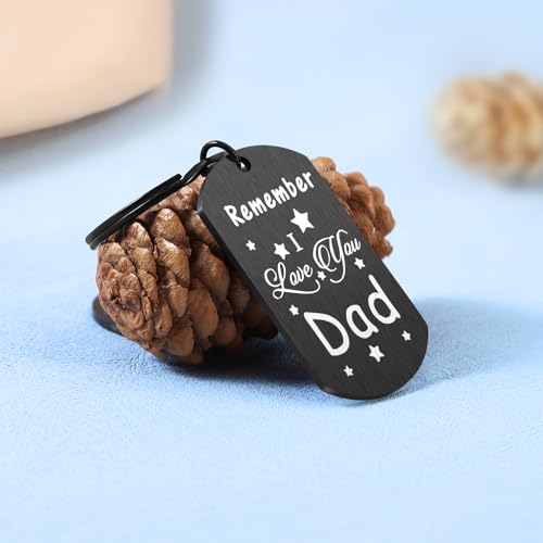 Keniot Father’s Day Gifts, Dad Birthday Gifts from Daughter Son, Double Side Remember I Love You Dad Keychain for Christmas Valentine's Day - Image 5