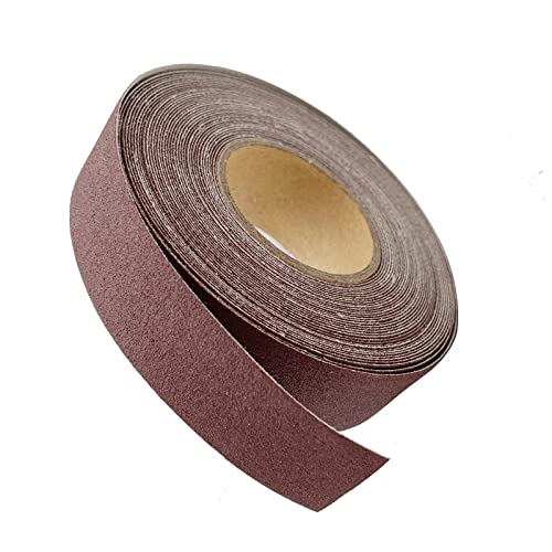 LYHLYA 240 Grit Continuous Sandpaper Roll 1" x 8.7 Yard Emery Cloth Aluminium Oxide Abrasive Sandpaper Roll Drum Sander Sandpaper Rolls for Wood Furniture Finishing Metal Sanding Automotive Polishing - Image 2