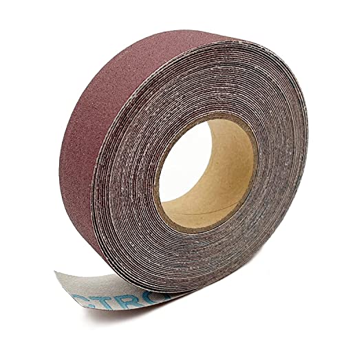 LYHLYA 240 Grit Continuous Sandpaper Roll 1" x 8.7 Yard Emery Cloth Aluminium Oxide Abrasive Sandpaper Roll Drum Sander Sandpaper Rolls for Wood Furniture Finishing Metal Sanding Automotive Polishing - Image 1