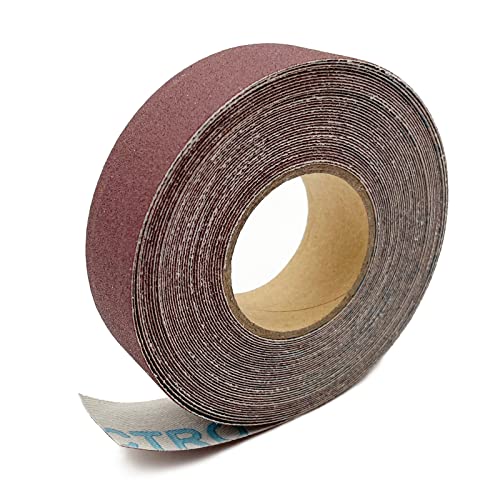 LYHLYA 240 Grit Continuous Sandpaper Roll 1" x 8.7 Yard Emery Cloth Aluminium Oxide Abrasive Sandpaper Roll Drum Sander Sandpaper Rolls for Wood Furniture Finishing Metal Sanding Automotive Polishing - Image 3