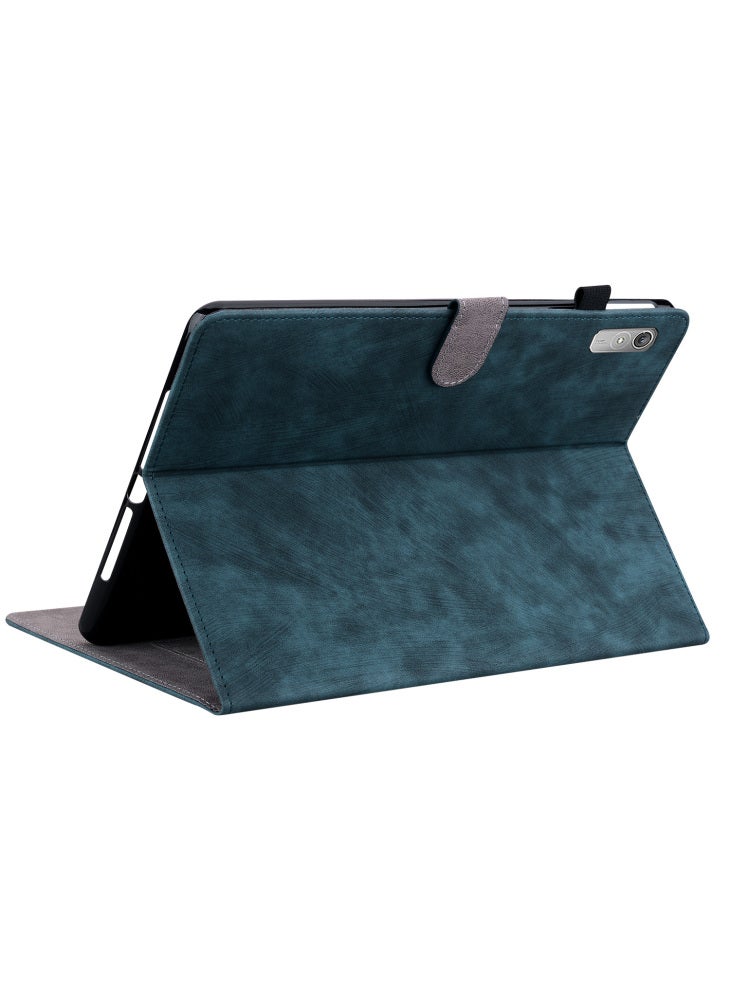 جراب جلدي من البولي يوريثان بتصميم نمر لطيف وغطاء واقٍ ذكي لجهاز Lenovo Tab P11 Gen 2 اللوحي - أزرق داكن - Image 4