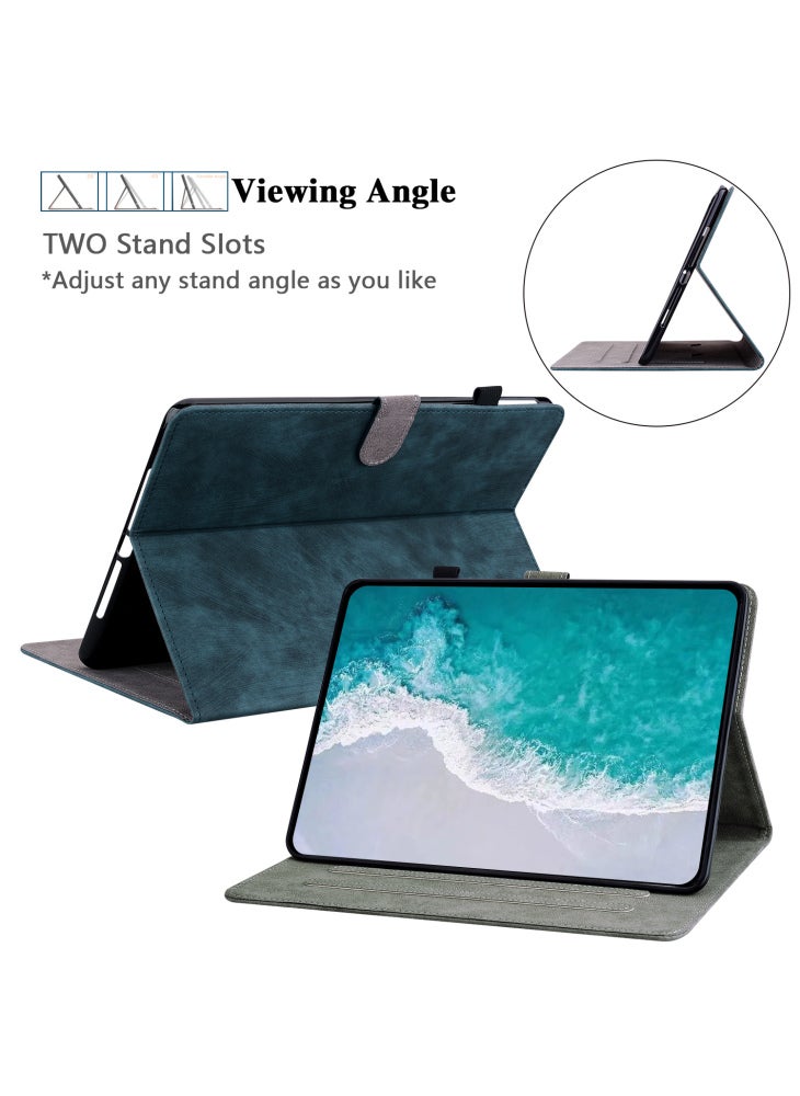 جراب جلدي من البولي يوريثان بتصميم نمر لطيف وغطاء واقٍ ذكي لجهاز Lenovo Tab P11 Gen 2 اللوحي - أزرق داكن - Image 5