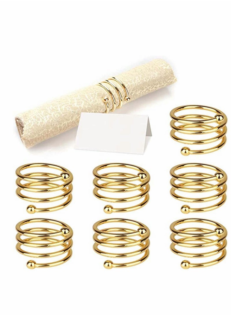 Excefore - 8-Piece Set Napkin Ring Table Setting Suitable for Casual or Formal Occasions (gold) - Image 1