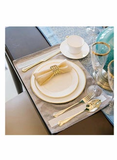 Excefore 8-Piece Set Napkin Ring Table Setting Suitable for Casual or Formal Occasions (gold)  - Image 3