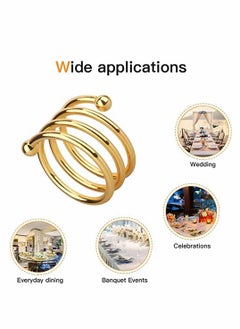 Excefore 8-Piece Set Napkin Ring Table Setting Suitable for Casual or Formal Occasions (gold)  - Image 5