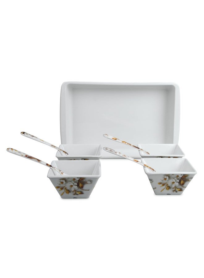 Bataniya Triple Coated 9-Piece Serving Set, a Blend of Elegance and Resilience in Melamin Craftsmanship - Image 5