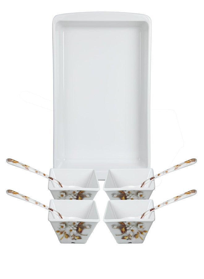 Bataniya Triple Coated 9-Piece Serving Set, a Blend of Elegance and Resilience in Melamin Craftsmanship - Image 1