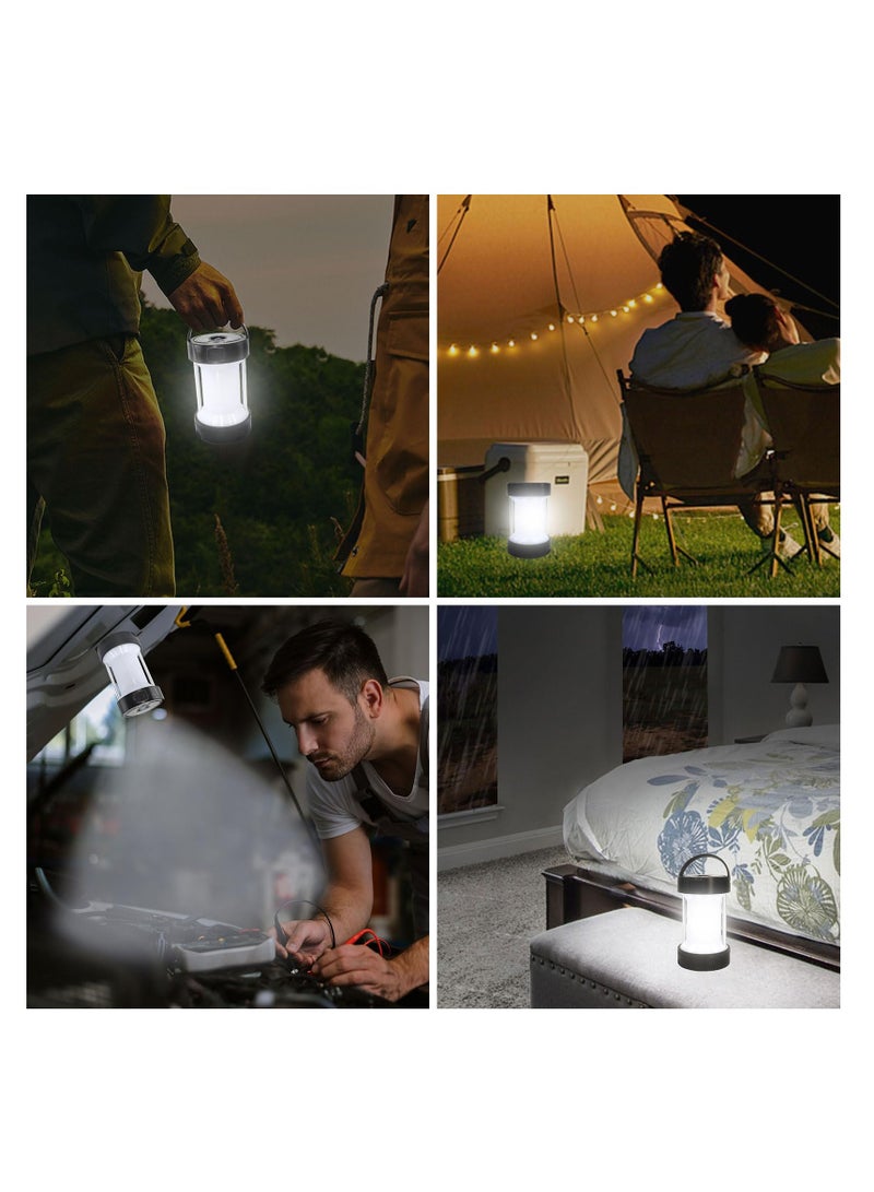Solar LED Camping Lantern, IPX4 Waterproof Flashlight Emergency Light USB Rechargeable Tent Light Can Charge for Phone with Magnetic Base and Foldable Hook for Hurricane Power Outage Outdoor  - Image 5