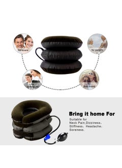 svk dream 3 Layer Cervical Neck Air Traction Device And Collar Brace, Inflatable & Adjustable Neck Stretcher Support, Neck Brace Pillow For Chronic Neck Pain Relief For Men & Women  - Image 2