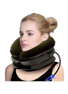 svk dream 3 Layer Cervical Neck Air Traction Device And Collar Brace, Inflatable & Adjustable Neck Stretcher Support, Neck Brace Pillow For Chronic Neck Pain Relief For Men & Women  - Image 4