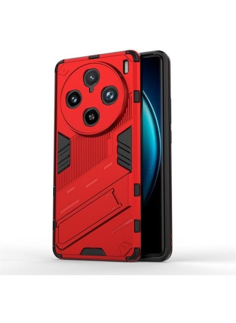Case Compatible with Vivo X100 Pro 5G 2023, 2-in-1 TPU+PC Dual Layer Combo Shockproof Ultra-Thin Protective Phone Back Cover with Kickstand