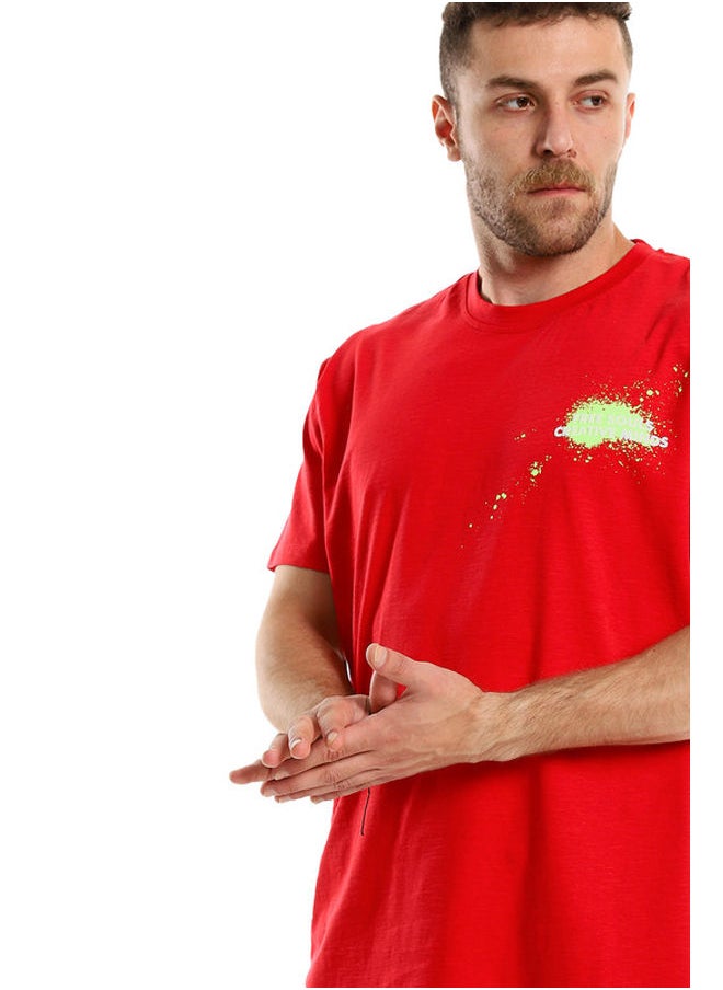 WHITE RABBIT - White Rabbit Side Printed Cotton Round Neck T-Shirt - Image 1