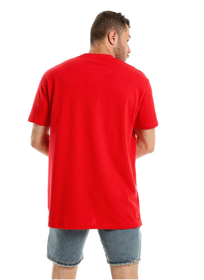 WHITE RABBIT - White Rabbit Side Printed Cotton Round Neck T-Shirt - Image 1