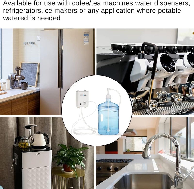 TDRSUPER Drinking Water Dispenser Pump System Bottle Water Dispenser 5 Gallon 40PSI for Refrigerator Ice Maker Faucet Coffee/Tea Maker Single Inlet - Image 4