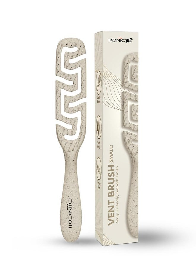 IKONIC Me Small Vent Hair Brush IKM-2121 Eco-Conscious, Travel-Friendly Design, Anti-Static Ionic Bristles, Smooth Detangling, Quick-Dry Vent Technology, for All Hair Types, Wet & Dry Use - Sand Beige - Image 1