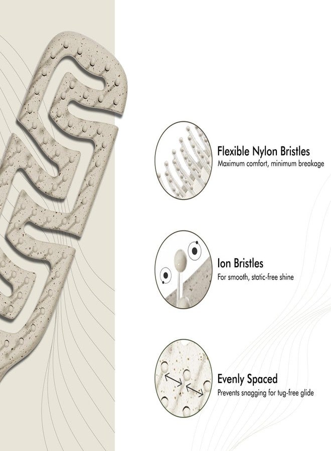 IKONIC Me Small Vent Hair Brush IKM-2121 Eco-Conscious, Travel-Friendly Design, Anti-Static Ionic Bristles, Smooth Detangling, Quick-Dry Vent Technology, for All Hair Types, Wet & Dry Use - Sand Beige - Image 3