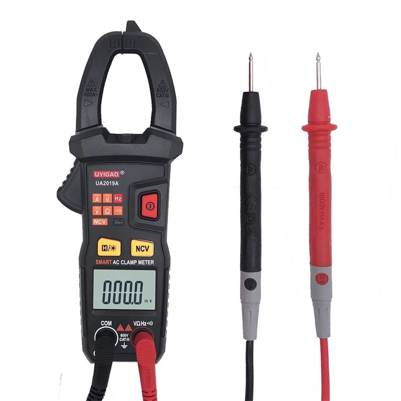 Digital Clamp Meter UA2019A UA2019B UA2019C UA2019E 600V DC AC Voltage Current Resistance Auto Range True Tester(UA2019A) - Image 4