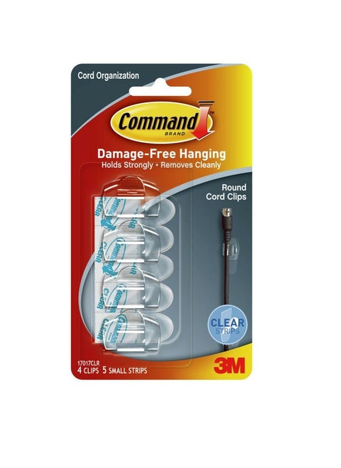 Clear Round Cord 4 Clips