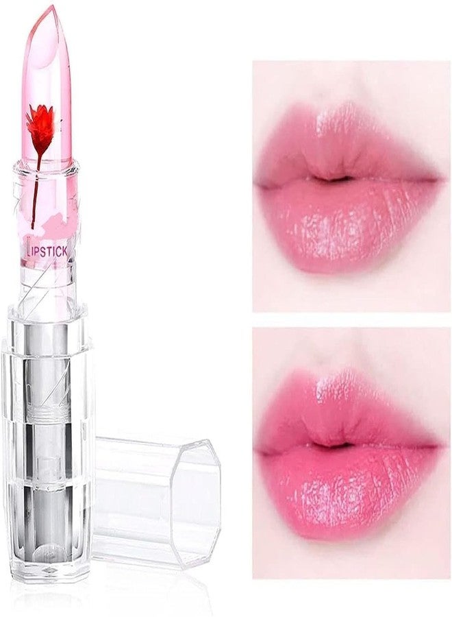 Aasakt Waterproof Flower Lipstick Jelly Flower Transparent Color Changing Lipstick Flower Jelly Lipstick (Pack of 3) - Image 3