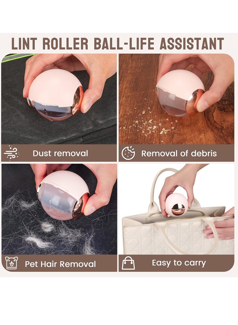 Generic Washable and Reusable Lint Roller Ball, Sticky Portable Pet Hair Removal Tool for Clothing, Furniture, Carpets, Beds, Sofas, and More (Pink)  - Image 4