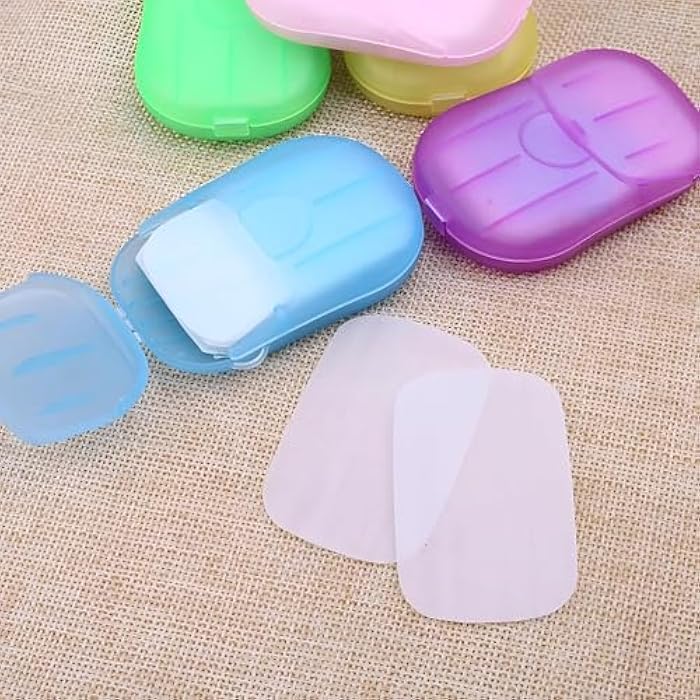 Mini Portable Disposable Paper Soap - Perfect for Travel, Provides Exceptional Hand Washing and Shower Solutions, This Scented Hand Soap is Great for Indoor and Outdoor Use, Comes in a Pack of 5! - Image 1