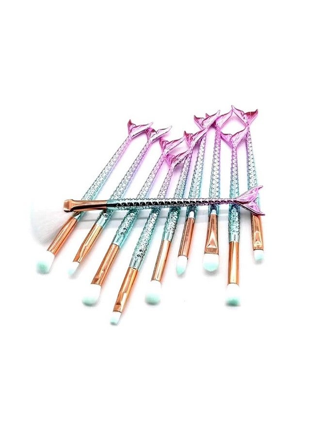 FULINJOY Makeup Brush Set 10Pcs Eye Makeup Brushes, Eyeshadow Concealer Eyeliner Brow Blending Brush Tool - Image 2