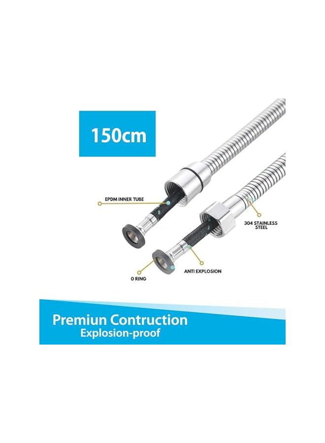 The Bros Multifunctional 304 Stainless Steel Bidet Sprayer for Toilet,Bathroom Handheld Bidet Jet Water Sprayer for Wash, Cloth Diaper with Hose and Toilet Mount - Image 4