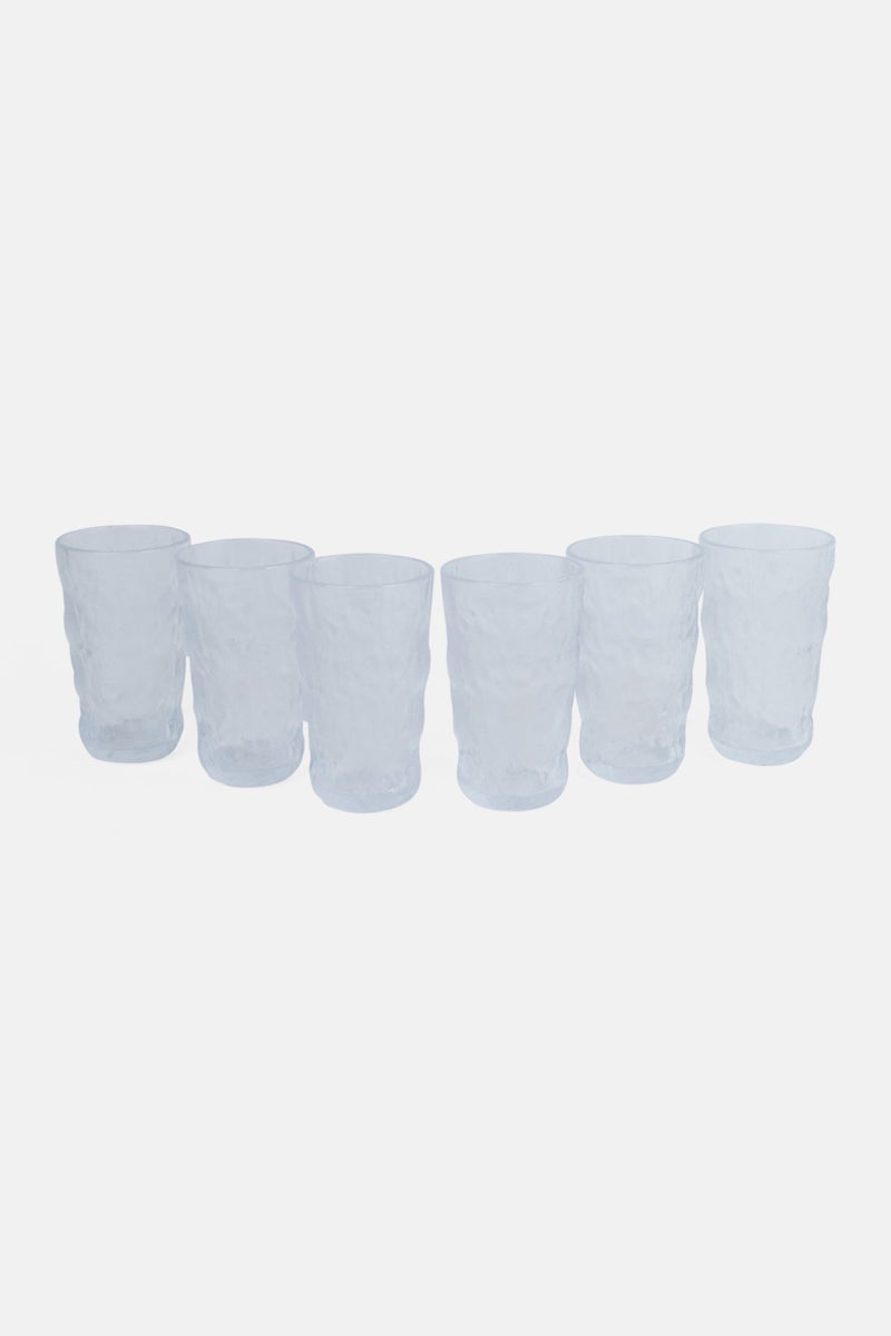Muy Mucho Glazed 6 Pieces Glass 300 ml, Transparent - Image 1