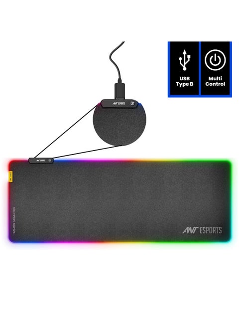 MP400R RGB Gaming Mouse Pad - XL | Soft & Anti-Slip | Pixel-Precise Tracking | 14 Lighting Modes | Optimized Cloth Surface