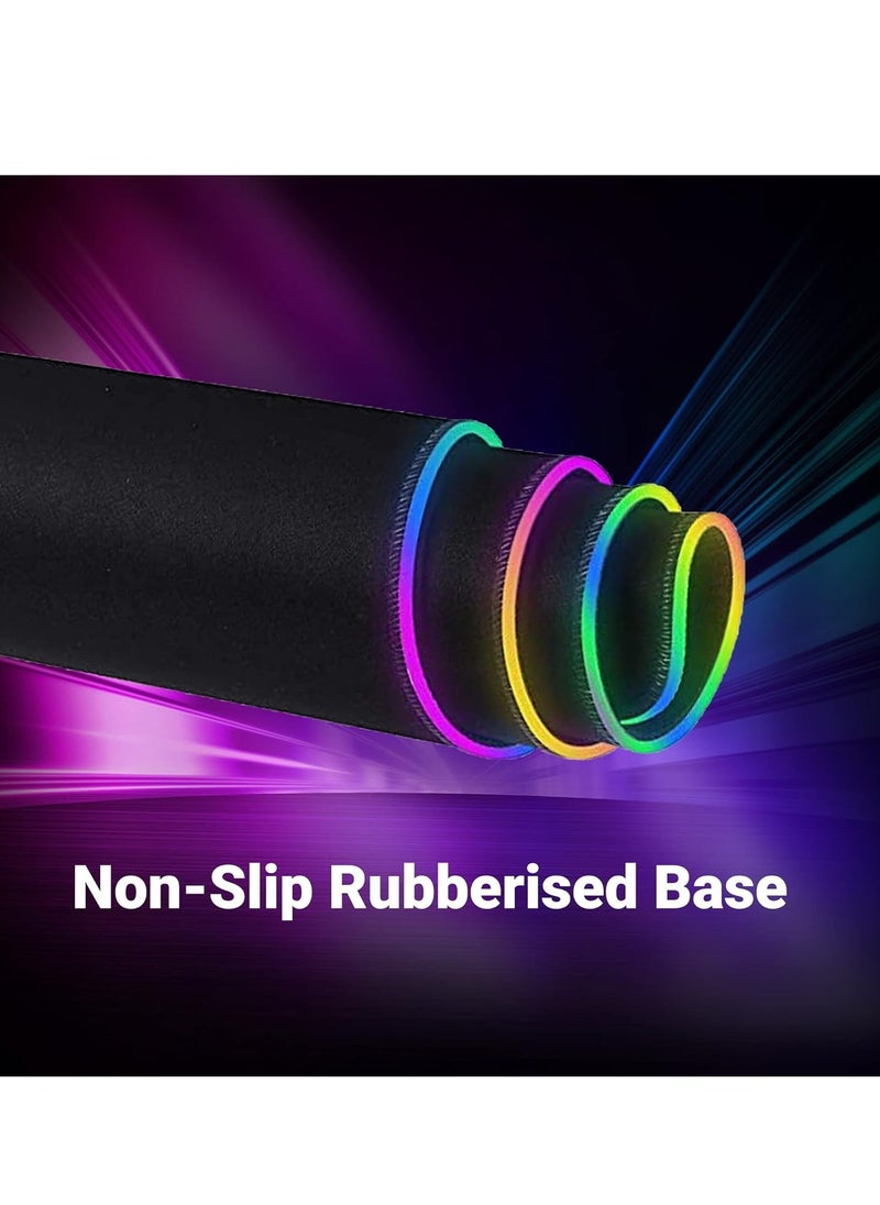 ANT الرياضات الإلكترونية وسادة فأرة ألعاب MP400R RGB XL | ناعمة وغير قابلة للانزلاق | تتبع دقيق للبكسل | 14 وضع إضاءة | سطح منسوج مُحسن  - Image 3