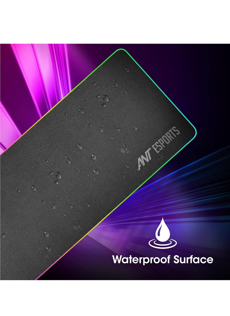 ANT الرياضات الإلكترونية وسادة فأرة ألعاب MP400R RGB XL | ناعمة وغير قابلة للانزلاق | تتبع دقيق للبكسل | 14 وضع إضاءة | سطح منسوج مُحسن  - Image 4