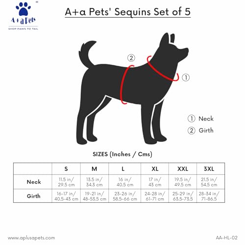 A+a Pets' Sequins Set of 5- Harness, Leash, Collar, Bow & Poo Bag Pouch for Dogs and Cats (XL, Pink) - Image 4
