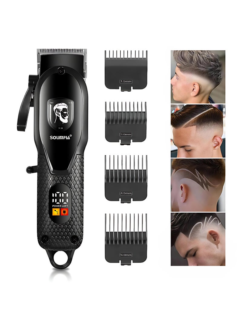 سولمبيا أداة تقطيع الشعر اللاسلكية للرجال: مقصات الشعر المهنية للتربية الدقيقة، قابلة للشحن قوية - Máquina para Cortar Pelo de Hombre - Image 5
