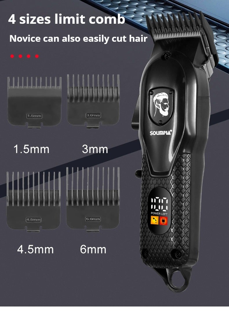 سولمبيا أداة تقطيع الشعر اللاسلكية للرجال: مقصات الشعر المهنية للتربية الدقيقة، قابلة للشحن قوية - Máquina para Cortar Pelo de Hombre - Image 4